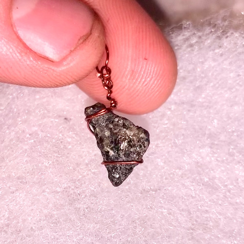 Beautiful hand wire wrapped natural onyx type rock